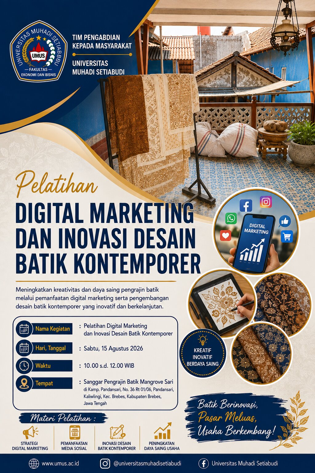 Pelatihan Digital Marketing dan Inovasi Desain Batik Kontemporer